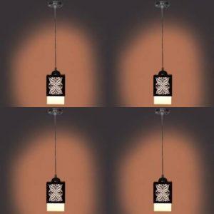 Vaishnav Traders Vaishnav Traders Wooden Hanging Lamp Style Hanging Lamp(PO4) Pendants Ceiling Lamp (Black)