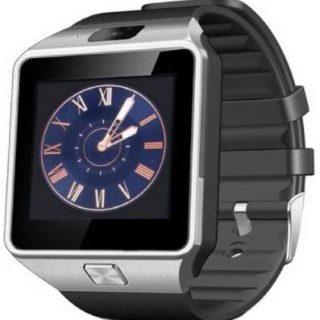 Sportzee DZ09 Smartwatch (Silver Strap, Regular)