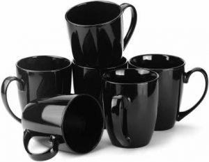 VolCraft Handmade Ceramic coffee/tea mug Matt Black ste of 6 Ceramic Coffee Mug (250 ml, Pack of 6)