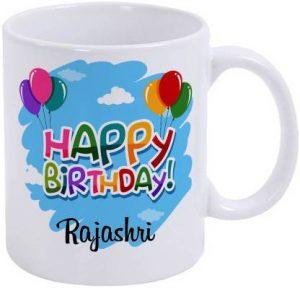 epheriwala Happy Birthday Rajashri Ceramic Coffee Mug (350 ml)