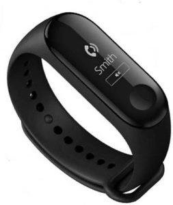 Benison India Shopping cart Fitness Band_FB6011 (Black Strap, Size : Free Size)