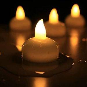 rdh LED Light Diya with Water Sensor Set of 6 | Floating Diyas | White Colour | No Electricity Needed | Artificial Diya with led Light | Best for Diwali Home Decoration | Lightning Lamp Diya Candle (White, Pack of 6)