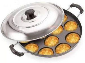 honey dell Paniarakkal with Lid 1 L capacity 22 cm diameter (Aluminium, Non-stick)