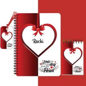 epheriwala I Love You Rochi A5 Diary Ruled 140 Pages (Red)