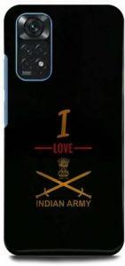 FIKORA Back Cover for Redmi Note 11, INDIAN, ARMY, SOLDIER, COMOFLAG (Black, Hard Case)