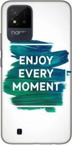 iprinto Back Cover for Realme Narzo 50i (White, Green)