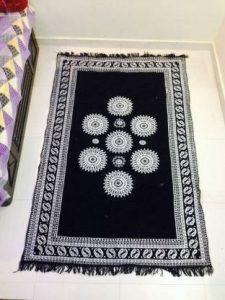 Globe Rudra Black Cotton Carpet (121 cm, X 183 cm, Rectangle)