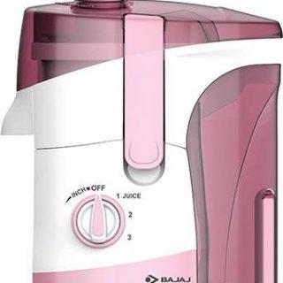 BAJAJ JX 30 Juicer Mixer Grinder 500 Watt 500 Juicer Mixer Grinder (3 Jars, Pink, White)