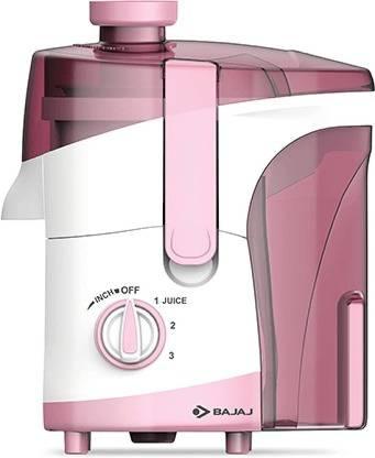 BAJAJ JX 30 Juicer Mixer Grinder 500 Watt 500 Juicer Mixer Grinder (3 Jars, Pink, White)