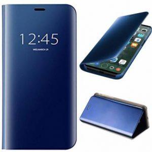 WAVECHOICE Flip Cover for Vivo Nex Case Slim Luxury View Flip Case Cover for Vivo Nex - Mirror Flip Royal Blue (Blue, Dual Protection)