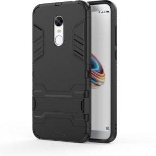 Kickstand Back Cover for Mi Redmi Note 5 (Black, Camera Bump Protector)