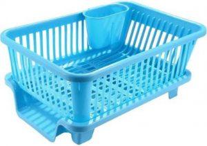 SRK CREATION Dish Drainer Kitchen Rack (Plastic, Blue)