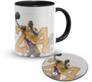 The Desi Monk Kobe 24 Coffee & Tea Cup With Tea Coaster Print 330 ml Ceramic Coffee Mug (330 ml)