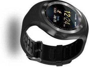 Mobile Link Y1 _BLACK.KL.15 phone Smartwatch (Black Strap, Regular)