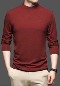 Solid Men Maroon T-Shirt