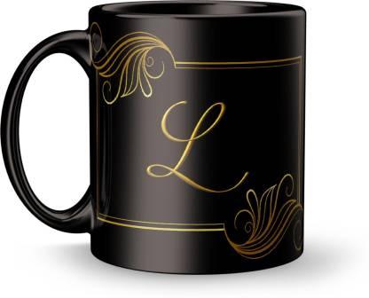 Dreamlivproducts Youth Style L Letter Design printed GiftClassic Stylish Black Coffee Gift For Friends , Lovers , Valentine's day , Anniversary Gift Black Patch , Ceramic Coffee (320 ml) spacial Birthday Gift, Valantine day gift, anniversary gifts, Gift For Brother,Gift For Friends,Gift For Gilfriend, Gift For Boyfriend Ceramic Coffee (320 ml) Ceramic Coffee Mug (330 ml)