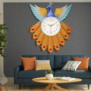 Horse Head Analog 58 cm X 48 cm Wall Clock (Orange, With Glass, Standard)