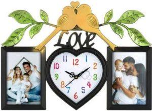 Att'z Analog 29 cm X 40 cm Wall Clock (Black, With Glass, Standard)