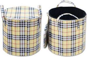 KHWAISH KOLLECTION 10 L Yellow, Black Laundry Basket (PVC)