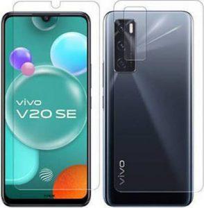SOMAENTERPRISES Front and Back Screen Guard for Vivo V20 SE (Pack of 2)