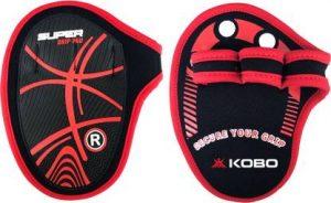 KOBO Exercise Weight Lifting Grippy Hand Grip/Fitness Grip (Black, Red)
