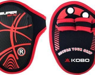 KOBO Exercise Weight Lifting Grippy Hand Grip/Fitness Grip (Black, Red)