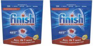 Finish All in 1max lemon combo pack 48 tabs+48 Tabs Dishwashing Detergent (96 Pod)