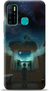 Loffar Back Cover for Infinix Hot 9 Pro (Blue, Shock Proof)
