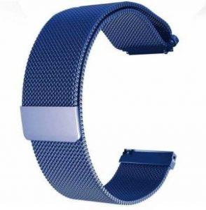 mozzen Magnetic Loop 22mm Compatible with Noise Fit Active Spo2, AMAZFIT GTR Smart Watch Strap (Blue)
