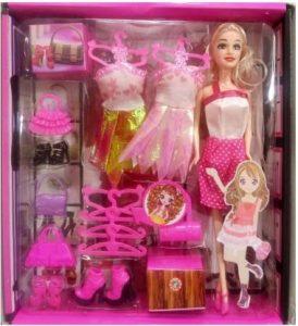 NIYAMAT Girl's Fashion Doll with Dresses Makeup and Doll Accessories, Style Wardrobe Doll Set