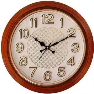Sapphire Quartz Analog 40.5 cm X 40.5 cm Wall Clock (Brown, With Glass, Standard)