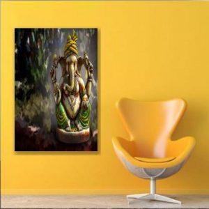 3D God of Ganesh Murthi Pictures Poster For Wall Print Pictures For Living Room Modern Home Decoration Without Frame 3D Poster (48 inch X 24 inch)
