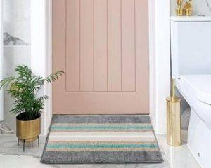 Maatra Decor Cotton Bathroom Mat (Multicolor, Medium)
