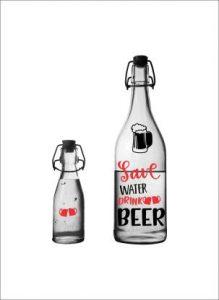 Medium funny save water drink beer (Pack of 1)