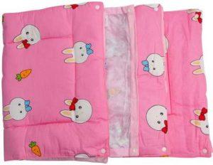 babio Cotton Baby Bed Protecting Mat (Pink, Medium)