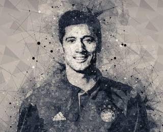 Soccer Robert Lewandowski Fc Bayern Munich Polish Bayern Munich FC Matte Finish Poster Photographic Paper (12 inch X 18 inch, 12 x 18 Inch Unframed)