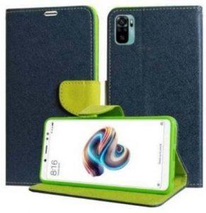 Akkase Flip Cover for Redmi Note 10 (Blue, Dual Protection)