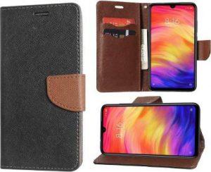 Mfishing Flip Cover for Vivo Z1 Pro (Brown, Dual Protection)