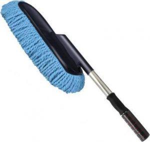 MEZIRE Car Cleaning Wash Brush Dusting Tool Large Microfiber Multi Function Duster Car Wash Dust Wax Mop with Expandable Handl Wet and Dry Duster