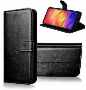 ClickAway Flip Cover for Xiaomi Poco X3 8GB RAM |Vintage Leather Finish | Inside TPU with Card Pockets |Flip Back Cover (Black, Shock Proof)