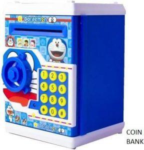 rcare collection Money Safe Bank ATM Electronic Piggy Bank Coin Bank (Blue)