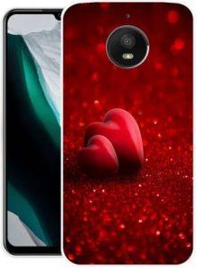 RJ14 (Online) Back Cover for Motorola Moto E4 Plus (Red, Silicon)