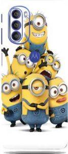 Mclaxa Minions Cartoon Mobile Motorola G52 5G Back Skin, Minions Cartoon, Motorola G52 5G Mobile Skin (Minions Cartoon Skin With Super Matte Finish)