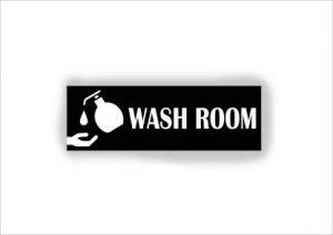 signEver Washroom Sign Stickers For Restaurant Hotels Hospital Pharmacy Medical College color-White,Black (30 x 10 cm) Emergency Sign