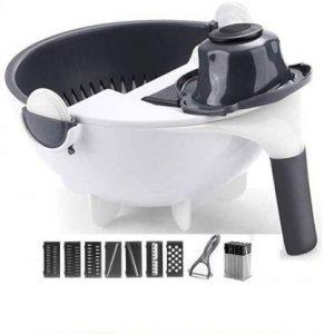 DINERO Multifunction Kitchen Wet Basket Vegetable Washer & Cutter Vegetable Grater & Slicer (1 set)