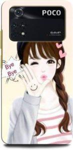 ORBIQE Back Cover for POCO M4 Pro GIRL, WOMEN ARTWORK, ANIME, PRETTY, BEUTY (Multicolor, Hard Case)