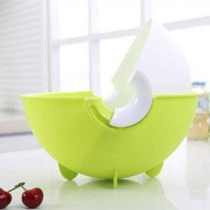OXYMATE OXYMATE DOUBLE LAYER ROTABLE BOWL Plastic Vegetable Bowl (Multicolor, Pack of 1)