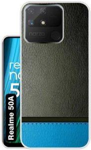 Case Club Back Cover for realme Narzo 50A (Grey, Grip Case, Silicon)
