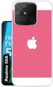 Case Club Back Cover for realme Narzo 50A (Pink, Grip Case, Silicon)