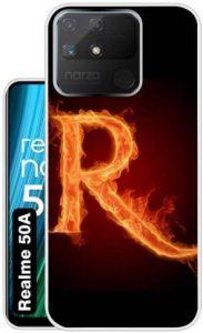 Case Club Back Cover for realme Narzo 50A (Orange, Grip Case, Silicon)